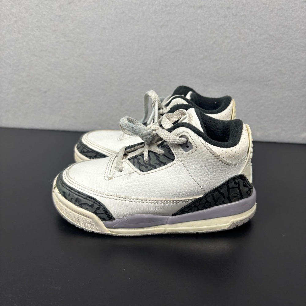 Air‎ Jordan AJ3 Retro TD Toddler Cement Grey Shoes DM0968-106 Size 8c Sneakers
